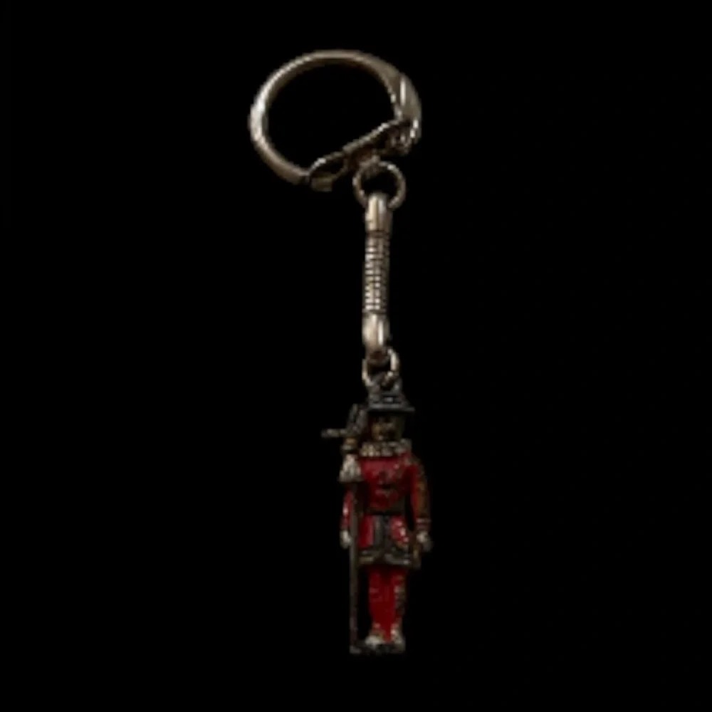 Vintage Enamel Royal Guard Keychain #6545